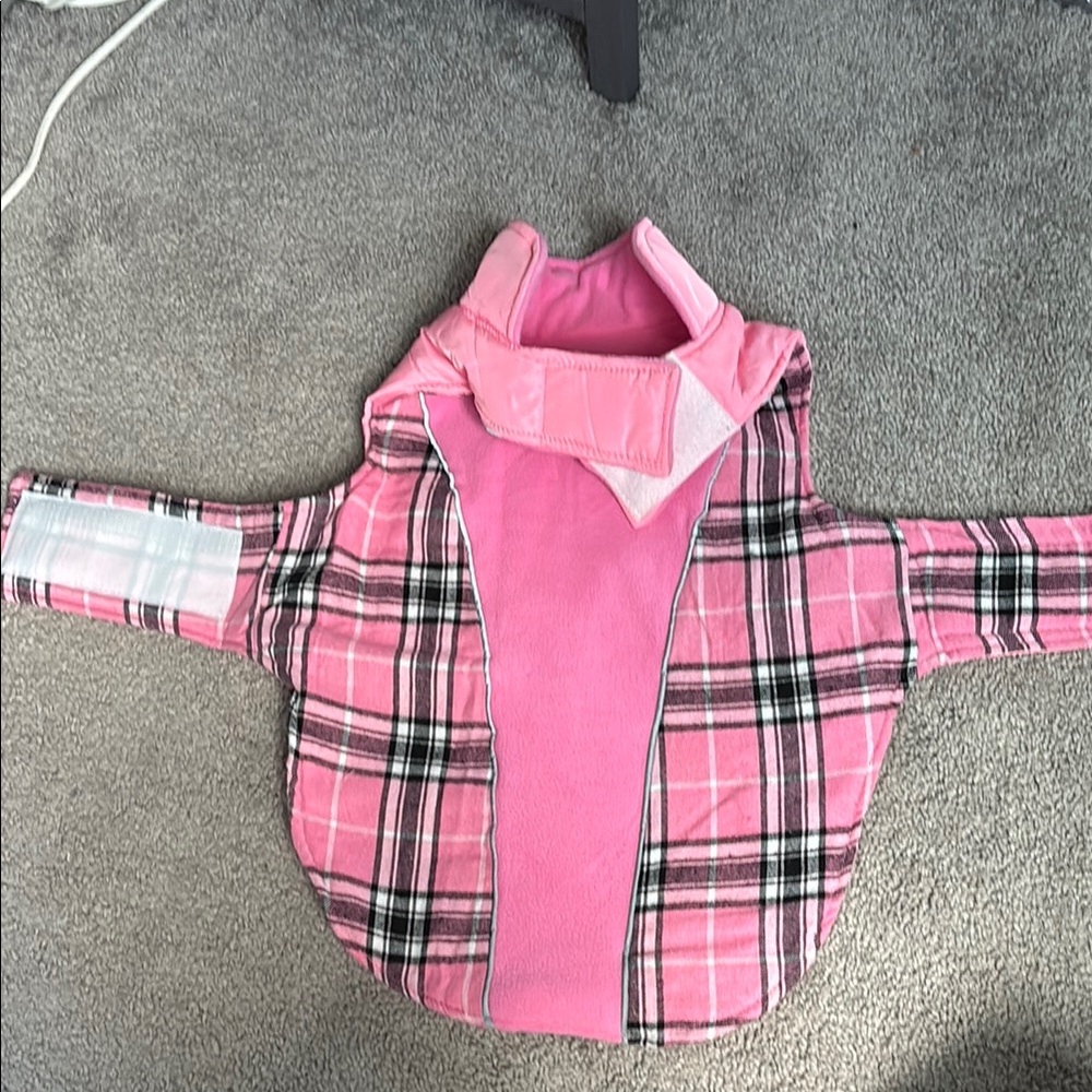 Pink Plaid Dog Jacket